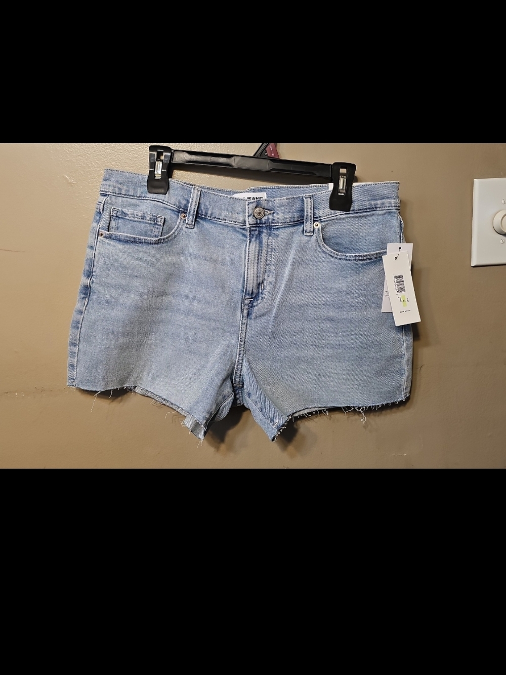 DKNY Light Blue Denim Cutoff Shorts mid-high rise